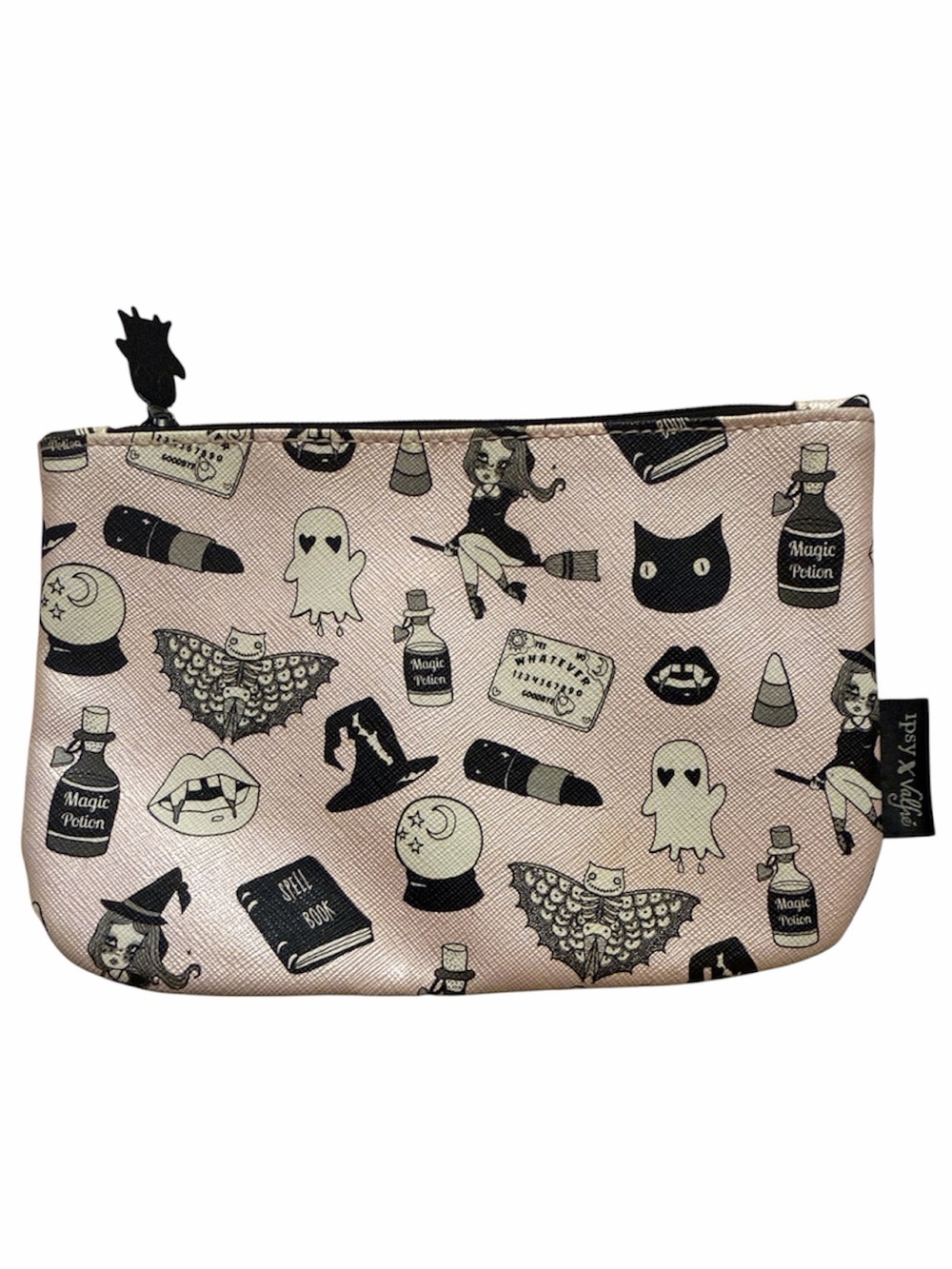 Ipsy x Valfre Limited Edition Halloween Pink Witchy Cosmetic Pouch Makeup Bag - Picture 2 of 9